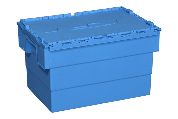 Bac isotherme hermétique en plastique bleu|d'un volume utile de 13 ou 32 litres et adapté aux transports de produits médicaux thermosensibles.||||||d'un volume utile de 32 litres.|||